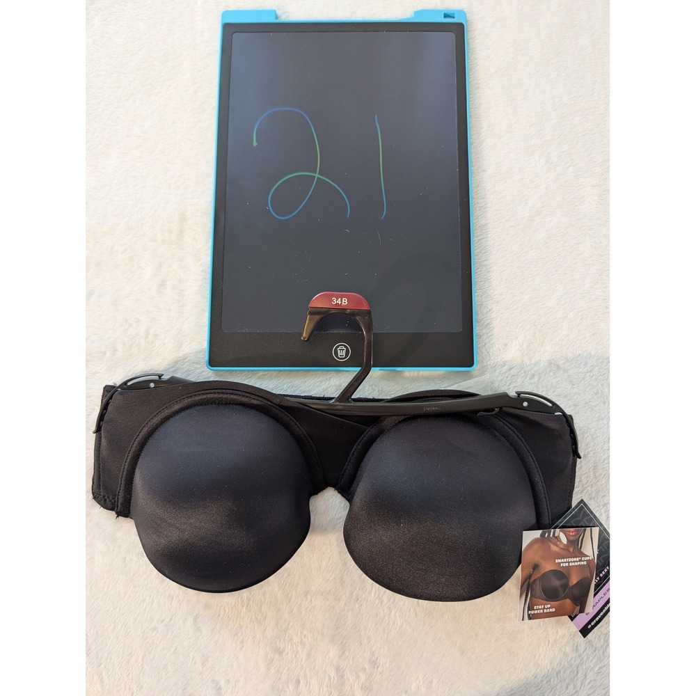 Maidenform Strapless Bra Womens 34B Black NWT SmartZone Cups SN6990